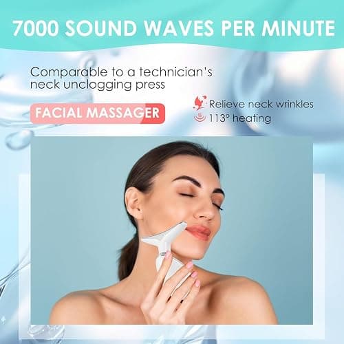 Facial Massager Face and Neck, Face 𝖲 culpting Wand Tool with 7 Color - Birthday, Christmas, Mothers Day, Valentines Day Gifts for Her Women Mom Best Friend Wife Teacher (White) thumbnail 6