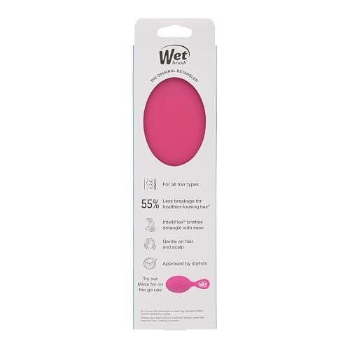 Wet Brush Original Detangler Hair Brush, Pink Frost - Ultra-Soft IntelliFlex Bristles - Detangling Brush Glides Through Tangles For All Hair Types (Wet Dry & Damaged Hair) - Women & Men thumbnail 13