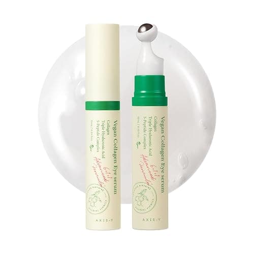 AXIS-Y Vegan Collagen Eye Serum - K Beauty Triple Hyaluronic Acid & Peptide Collagen Serum Improve Skin Elasticity, Reduce Fine Lines & Dark Circles - Vegan Korean Skin Care Eye Cream - 0.33 fl. oz. - Image 1