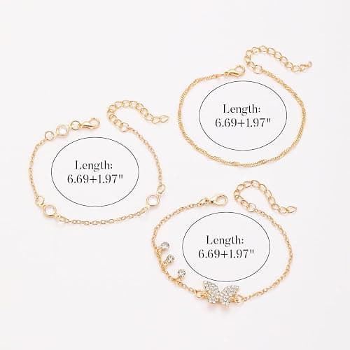 5 PCS Gold Bow Bracelets Set for Women, Elegant Butterfly and Pearl Accented Layered Bracelet Set - Delicate Fashion Jewelry thumbnail 6