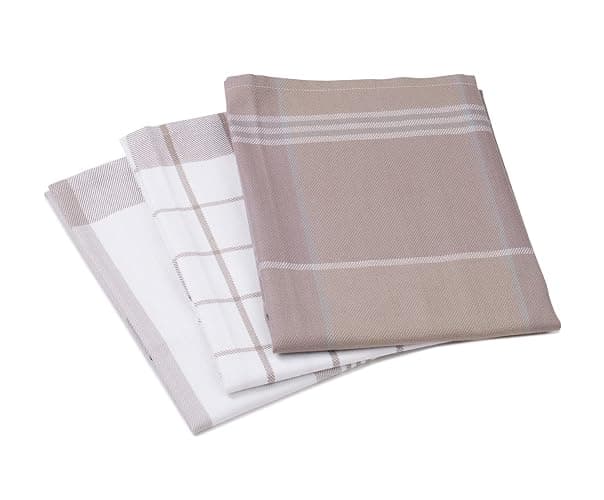 Gözze - Set di Strofinacci, 3 Pezzi, 100% Cotone, Materiale Molto Spesso (260 g/m²), 100% Cotone, 50 x 70 cm - Fango thumbnail 6