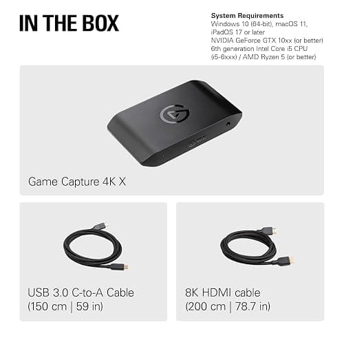 Elgato 4K X – Capture Up to 4K144 with Ultra-Low Latency on PS5|Pro, Xbox Series X|S, Nintendo Switch 2, OBS and More, HDMI 2.1, VRR, HDR10, USB 3.2 Gen 2, for Streaming & Recording, PC|Mac|iPad thumbnail 10