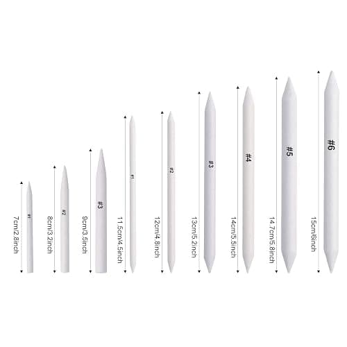 FEBSNOW 12 Pcs Blending Stump and Tortillions, Paper Art Blenders, Art Pencils, Drawing Pencils for Artists Student Sketch Drawing Tools, Drawing Supplies thumbnail 2
