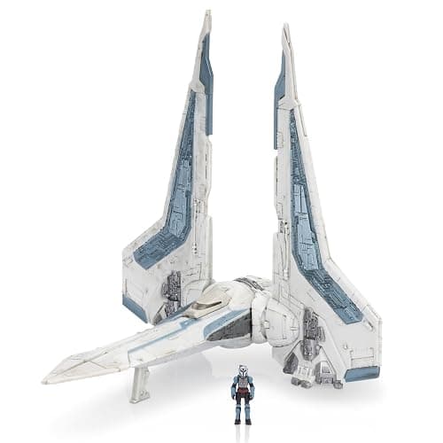 Star Wars Micro Galaxy Squadron Bo-Katan’s Gauntlet Fighter (Armada Edition) - 5-inch Vehicle with Rotating Wings and 1-Inch Micro Figure Accessory - Image 1