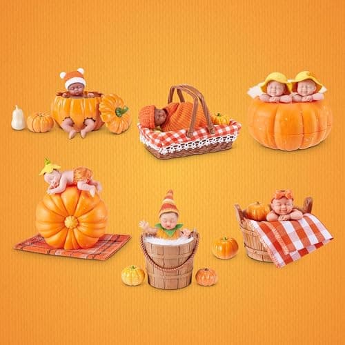 My Mini Baby Pumpkin Patch Series 1 (2 PACK) by ZURU – Collectible Mystery Capsule Baby Doll with Swaddle & Themed Accessory, Miniature Toy for Girls & Collectors. thumbnail 2