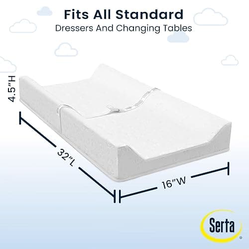 Serta Foam Contoured Changing Pad with Waterproof Cover thumbnail 2