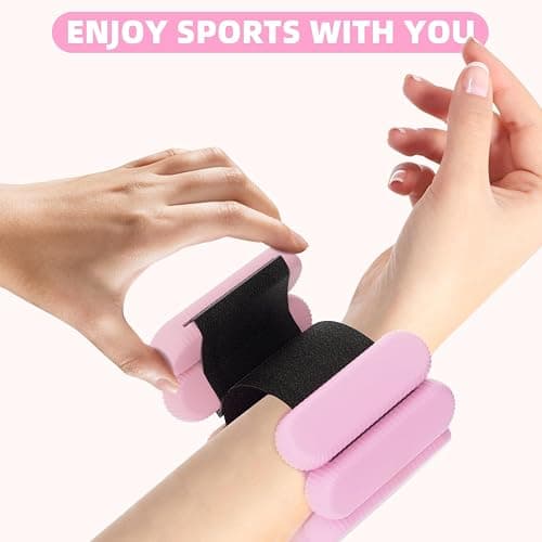 YOVKOK Adjustable Ankle Weights for Women Men,Wrist Weights set for Walking Running,1 Pair (1Lbs Each) Silicone Workout Weights for gym fitness, Jogging,yoga,pilates,strength training,physical therapy thumbnail 3