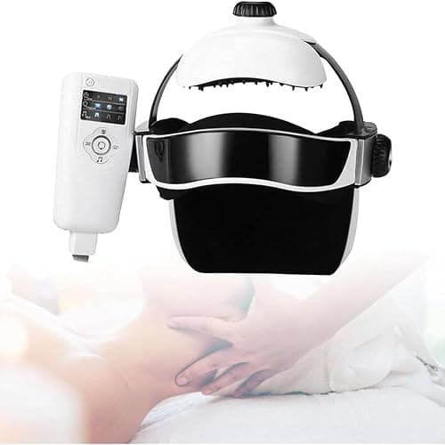 Electric Head Massager Helmet, Head Massager Scalp Helmet, Adjustable Intensity, with Remote Control, Air Pressure Music Massager, for Deep Stress Release, Relaxation thumbnail 8