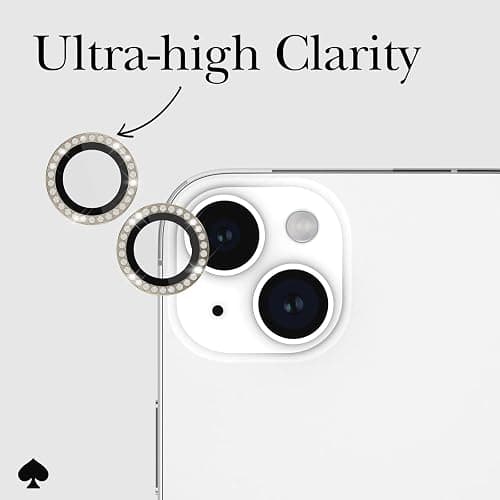 kate spade new york iPhone 15 / iPhone 15 Plus Camera Lens Protector with Aluminum Ring - Crystal thumbnail 5