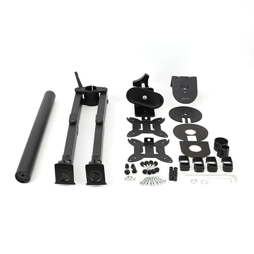 Amazon Basics Adjustable Dual Computer Monitor Arm Mount, Holds Monitors up to 32 Inches (81.3 cm), Black thumbnail 6