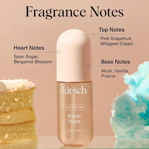 Kitsch Hair Perfume for Women - Warm Sugar | Clean, Deodorizing & Patented Odor-Eliminating Technology Hair Spray & Body Mist - Freshen Hair, Body & Pillows - Pink Grapefruit & Vanilla Scent - 50mL thumbnail 7