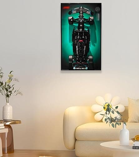 Display Wallboard for Lego Technic Mercedes-AMG F1 W14 E Performance 42171 Race Car, Compatible with Mercedes F1, Ideas for Lego Car Wall Mount Display Enthusiast, Size:19.7X 31.5in, No Model! thumbnail 9