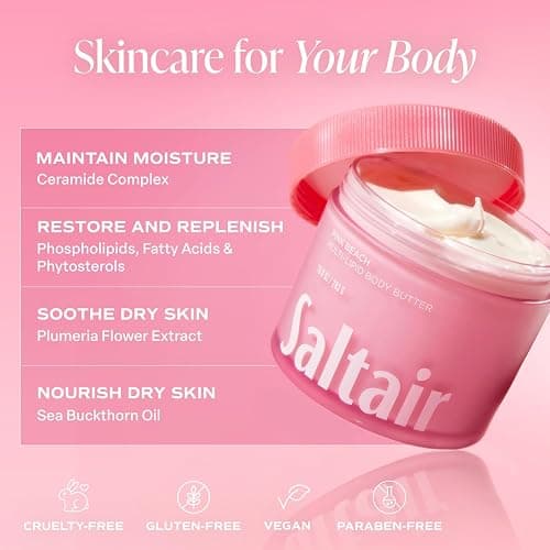 Saltair Pink Beach Hydration Duo – Glow Body Oil & Glow Body Butter – Skin Firming Body Oil & Hydrating Body Butter For Soft Skin – 2 Count thumbnail 7