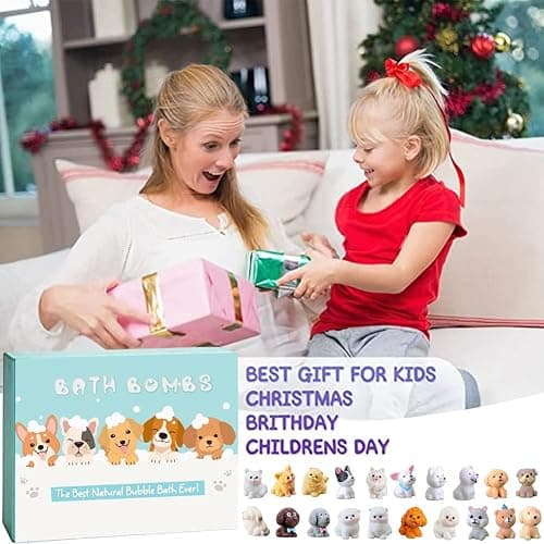 Bath Bombs for Kids with Surprise Inside for Girls Boys Toddlers, 20 Pack Organic Kids Bath Bombs with Puppy Dolls Inside, Kids Safe Handmade Bubble Bath Fizzies, Ideal Birthday Christmas Gift Set thumbnail 4