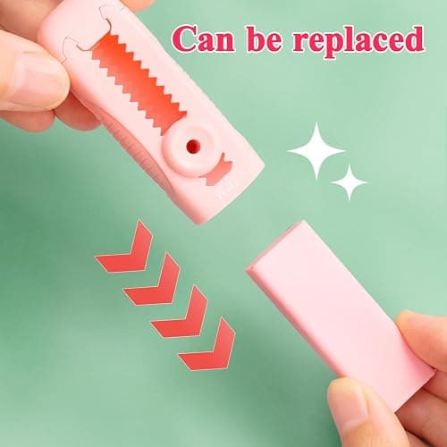 M&G 4+1 Pack Rubber Pink Erasers Sliding Retractable Eraser, Soft Cute Erasers Push Pull Large Pencil Erasers with Plastic Sleeve 4 Refill Eraser for School Students Kids Office Home Supplies thumbnail 9
