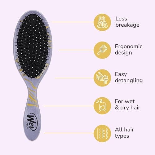 Wet Brush Disney Original Hair Detangler, Ariel (Elegant Princess), Ultra-Soft IntelliFlex Bristles, Detangling Brush Glides Through Tangles (Wet Dry & Damaged Hair), Women & Men thumbnail 4