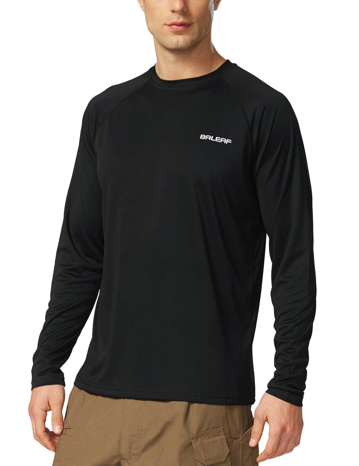 BALEAF Men's UV Shirt Water Resistant UPF 50+ Lycra Sun Protection Long Sleeve Shirt - Image 1