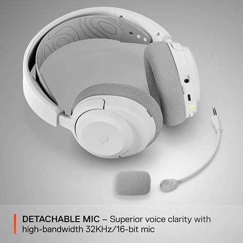 SteelSeries Arctis Nova 3X Wireless Multi-Platform Gaming Headset — Mobile App Control — 40 HR Battery — Neodymium Magnetic Drivers — 2.4GHz/Bluetooth — Xbox, PS5, PC, Switch, Mobile — White thumbnail 8