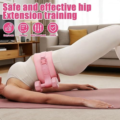 Exercise Hip Thrust Belt, Booty Belt for Hip Thrust, Adjustable Lifting Belt,Hip Belt Pad for Dumbbells Kettlebells Gym Fitness Bodybuilding Weightlifting thumbnail 6