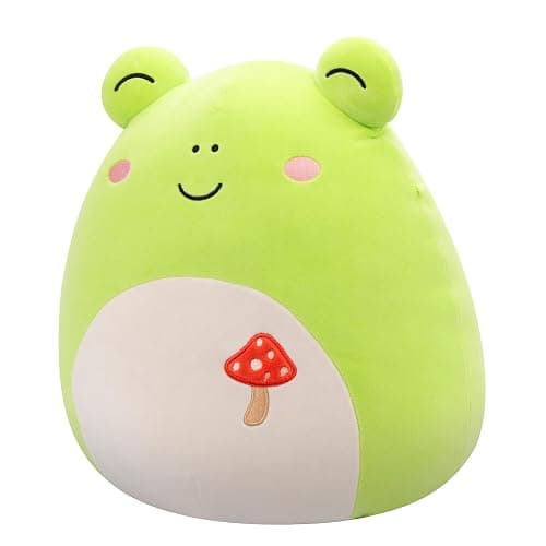 Squishmallows Original 14-Inch Wendy Green Frog with Mushroom Embroidery - Official Jazwares Plush (Large) thumbnail 4