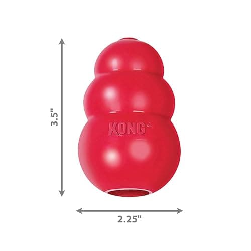 KONG Classic Stuffable Dog Toy - Fetch & Chew Toy for Dogs - Treat-Filling Capabilities & Erratic Bounce for Extended Play Time - Durable Natural Rubber Material - for Medium Dogs thumbnail 3