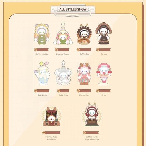 Emma Coffee Shop Series Blind Box Action Figures Mystery Box Cute Random Toys Birthday Gifts Christmas Collectible Toy for Desktop Ornaments,1PC thumbnail 3