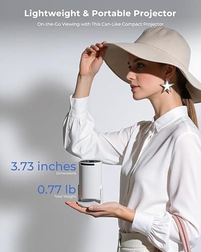 Mini Projector, Portable Projector with Wifi and Bluetooth, Built in Apps, Support 4K 1080P, 180° Rotation, Auto Keystone, Movie Projector Compatible With HDMI/USB/TV Stick/Smartphone/Laptop thumbnail 6