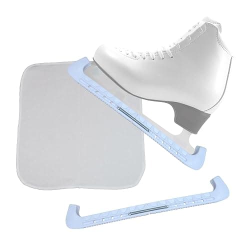 Kiarela Ice Skate Guards and Towel Gift Set – Skate Blade Guards and Towel - for Kids' and Adults' Figure and Hockey Skates - Double Springs - Assembly Required - Image 1