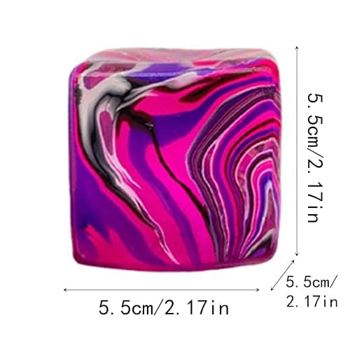 Squishy Stress Cube for Adults,Squishy Slow Rising Fidget Cube Sensory for Anxiety Stress Relief High Density Ice Squeeze Ball Cubes Pink thumbnail 3