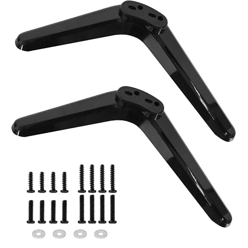Universal TV Base Stand with Screws and Instruction, Table Top TV Stand Legs, Black TV Replacement Legs for Most 32 40 49 50 55 Inch TCL Roku Smart TV (B) - Image 1