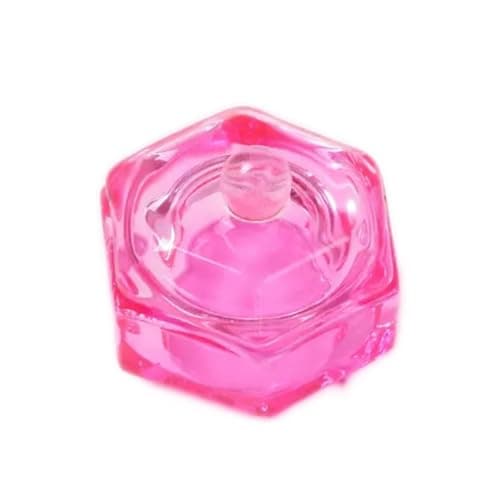 Pluzmecalm 2PCS Pink Glass Nail Art Cups Nail Dipping Jars Nail Dappen Dishes Bowls Nail Powder Holders Nail Liquid Containers with Lid Nail Salon Supplies thumbnail 7