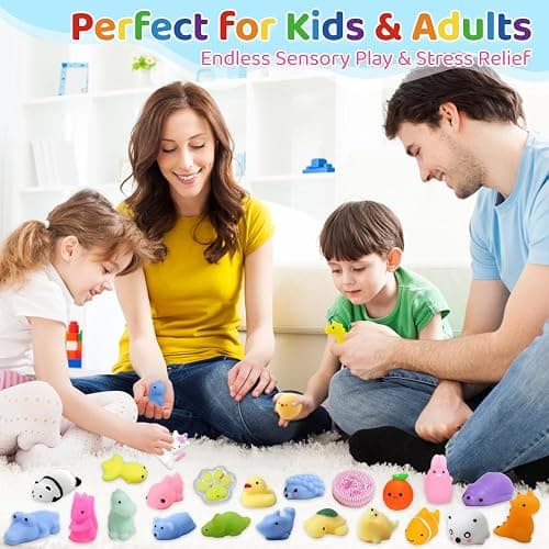 Waraoko 150PCS Mochi Squishy toys 8-12 Kawaii Mochi Squishies Anxiety Reduction Fufu Squishy Slow Rising Bulk for Classroom Prizes Set Game Prizes Goodie Bags Halloween Buckets Easter Eggs thumbnail 2
