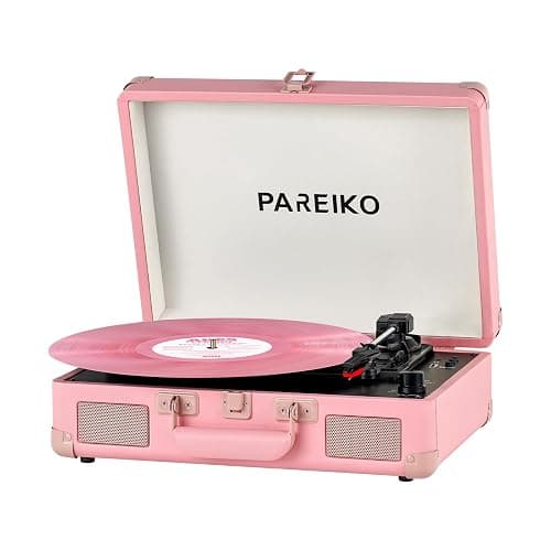 Portable Record Player with Bluetooth Connectivity USB Playback and Recording 3 Speed Turntable Vintage Suitcase Design Built in Speakers Rechargeable Battery for Vinyl Lovers - Image 1