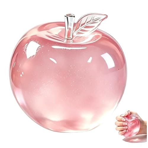 Glitter Pink Apple Squishy Toy,Slow Rebound Smooshers Stress Relief Squishy | Premium Slow-Rebound Glitter Apple Squishy Offers Portable Reusable Stress Relief As A Lovely Handy Gift - Image 1