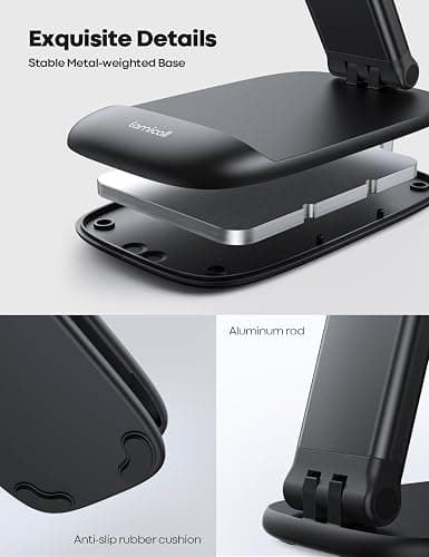 Lamicall Cell Phone Stand for Desk - [Height Adjustable] Foldable Mobile Phone Holder, Portable Stand for iPhone 17 16 15 14 13 12 11 Pro Max Plus Air, Galaxy S25 S24, Telephone, Office Accessories thumbnail 6