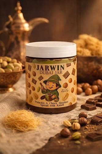 Velvet Chocolate Jarwin Dubai Dessert Jar – Pistachio Cream with Kunafa & Chocolate Hazelnut Layers, 10oz | Handmade Luxury Middle Eastern Sweet thumbnail 8