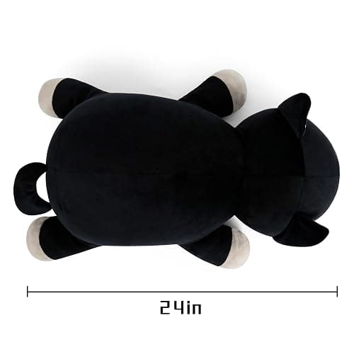Wepop 24" Black Cat Plush Weighted Stuffed Animals, 4.2lbs Weighted Black Cat Pillow Giant Cat Stuffed Animal Cuddle Plushies Gift for Kids Adults thumbnail 3