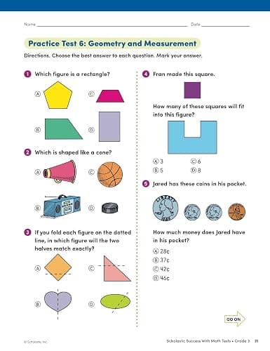 Scholastic Success with Math Tests Grade 3 Workbook thumbnail 10