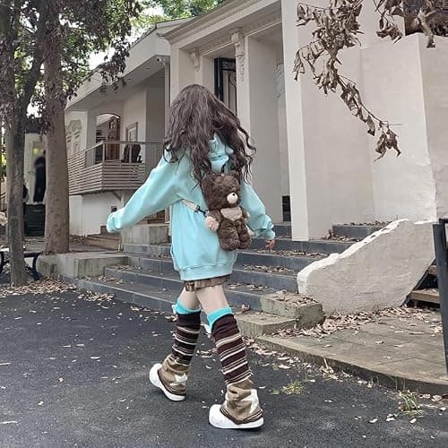 Fairypretty Kawaii Y2K Cute Hoodies Zip Up Hoodie For Womens Graphic Oversized Long Sleeve Daily Casual Outerwear thumbnail 5