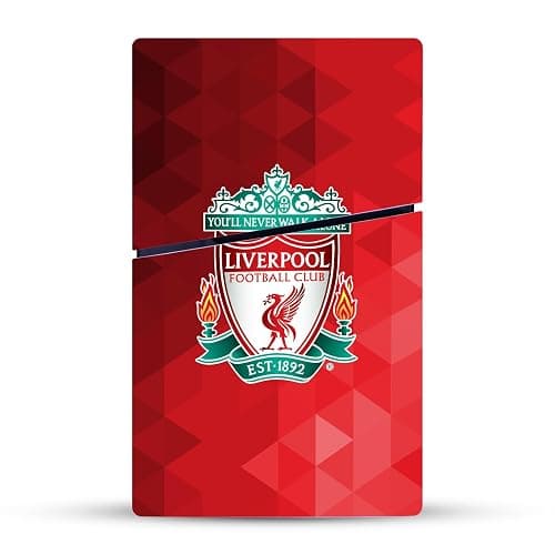 Head Case Designs Officially Licensed Liverpool Football Club Crest Red Geometric Art Vinyl Gaming Skin Decal Compatible With Sony PlayStation 5 PS5 Slim Disc Edition Console & DualSense Controller thumbnail 2