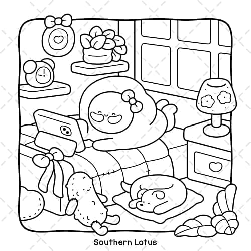 Breakfast Club: Coloring Book for Adults and Teens Featuring Cozy Food and Drinks in Funny Moments and Comfy Times for Relaxation (Cute & Easy Coloring) thumbnail 5