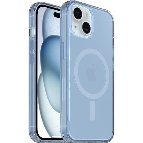 OtterBox iPhone 13, 14, 15, and 16e Symmetry Series Clear Case - Silver Glade Blue thumbnail 2
