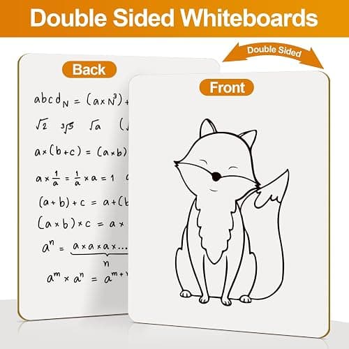 12 Pack Portable White Board 9"x12", Small Whiteboard for Students, Dry Erase Whiteboards Double-Sided Lapboard, White Boards Easy to Clean, Dry Erase Board for Kids Classroom (12 Pack) thumbnail 4