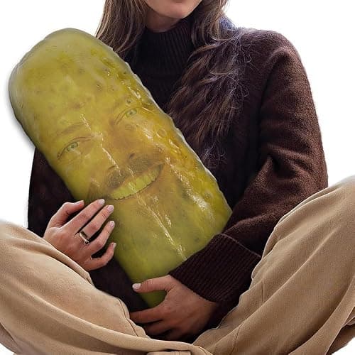 HANZSPROUT Custom Face Pickle Shaped Ugly Plush Pillow - Hiarious Food Pillows, Personalized Decorative Throw Pillow for Room Decor Sofa Chair thumbnail 3