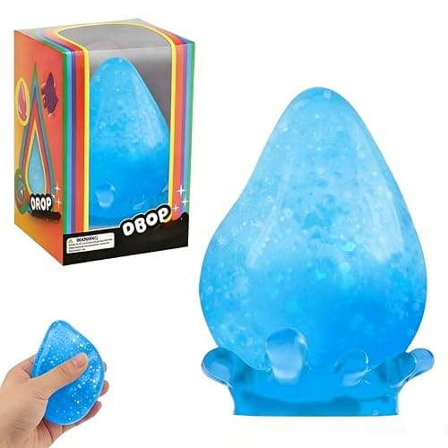 Water Drop Squeeze Squishies,Soft Fidget Stress Ball,Malt Sugar Squishy Stress 2026 New Slow Rise Relief Fidget Sensory for Anxiety Stress Party Favors A-Blue - Image 1
