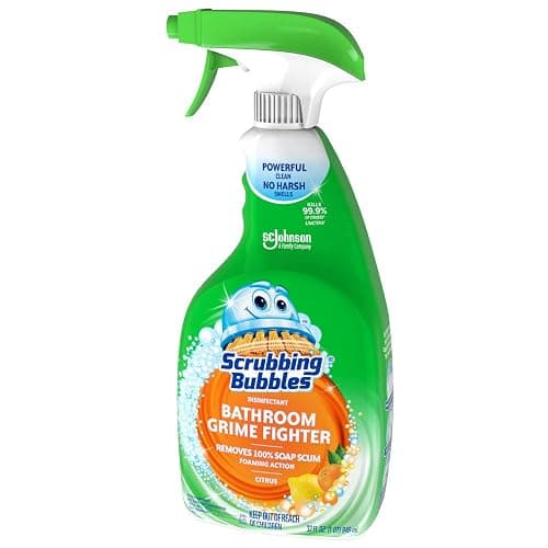 Scrubbing Bubbles Bathroom and Shower Cleaner Disinfectant Spray, Foaming Action Bathroom Grime Fighter, Citrus Scent, 32oz thumbnail 8