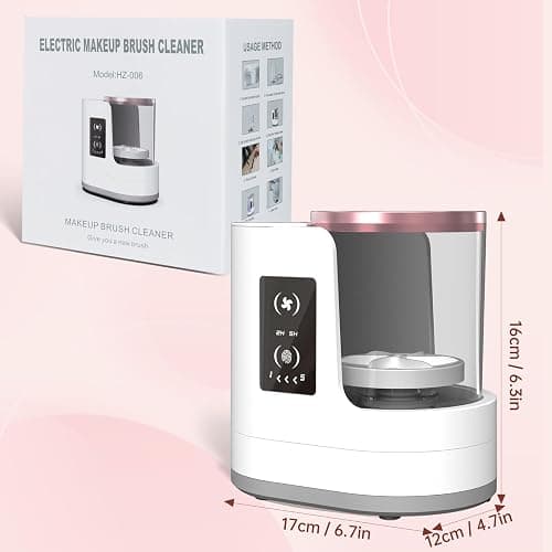 3 IN 1 Electric Makeup Brush Cleaner Machine With Makeup Brush Dryer-Holder-Portable Automatic USB Cosmetic Brushes Cleaner Tool for All Size Beauty Makeup Brush Set,Contour, Eyeshadow, Blush Brush thumbnail 5