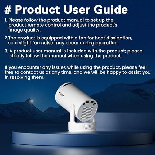 [Built-in Apps & 2025 Upgraded] Mini Projector with WiFi 6 and Bluetooth 5.4 Support 4K 1080P Auto Keystone 180° Rotatable Projector Portable Compatibile with HDMI/TV Stick/Memory Stick/Laptop, White thumbnail 8