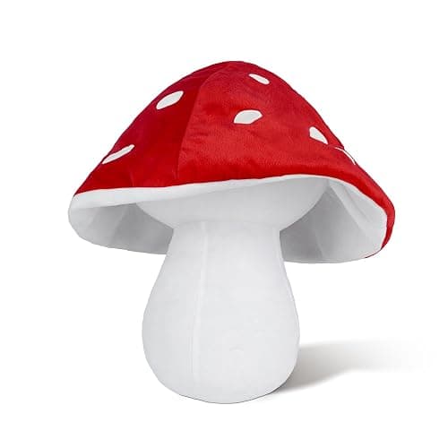 AELS 15.35 Inches Mushroom Pillow, Cute 3D Polka Dot Mushroom Plush, Decorative Throw Pillow for Mushroom Lover Sofa Couch Living Room Bedroom Nursery Decor, Red thumbnail 4