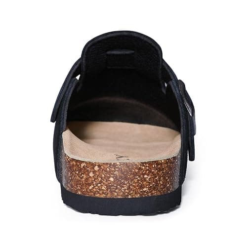 ODOLY Genuine Suede Clogs for Women Men Soft Cork Footbed Leather Mules Comfort Potato Shoes with Arch Support thumbnail 5